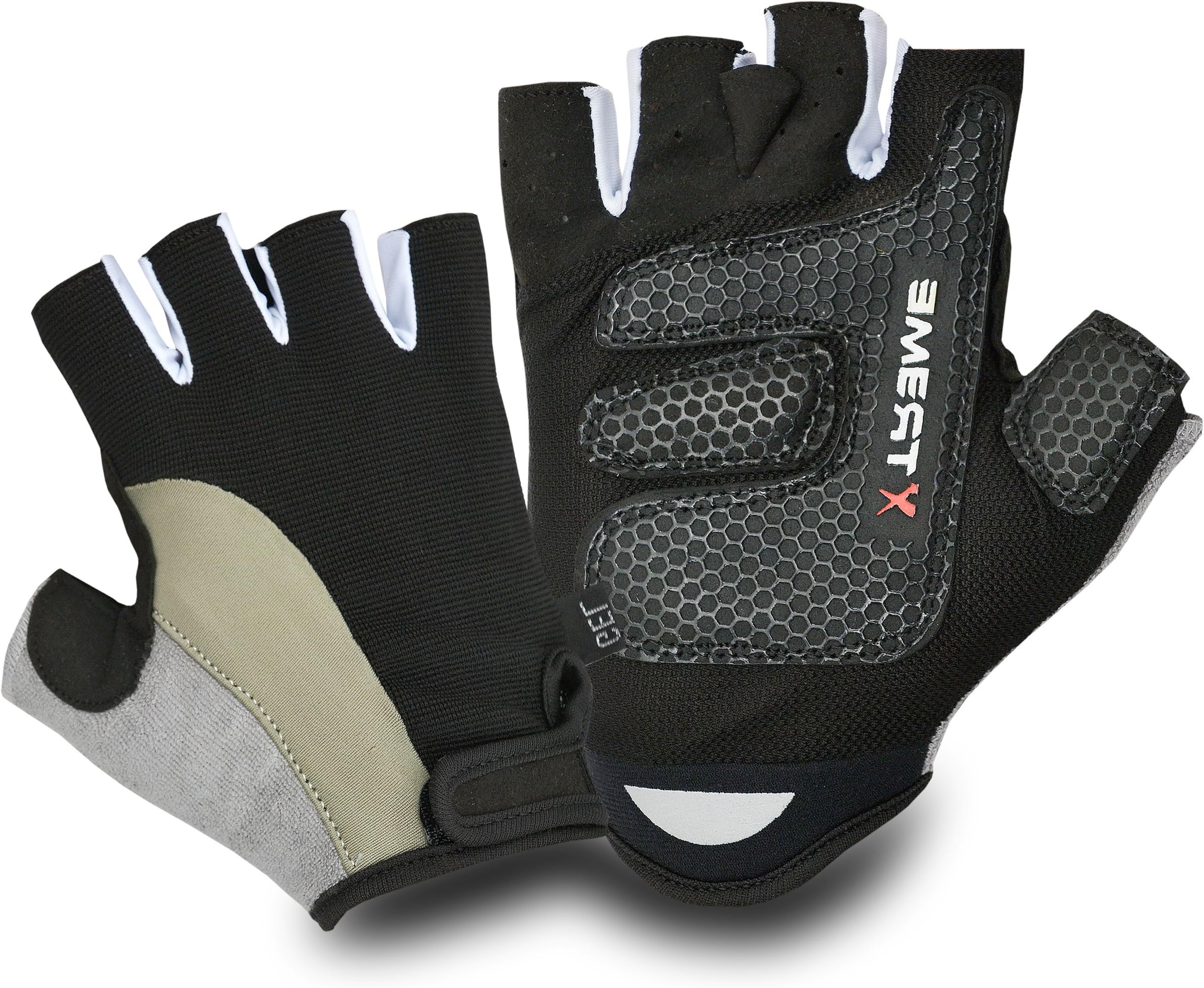 H2Gear Unisex Cycling Gloves Wheelchair Gym Sports Half Finger Gel Padded Weight Lifting Exercise Cycle Gloves