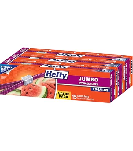 Freezer Slider Zipper 3.2 MIL Thick Food Storage Bags Size 10x12 Inch