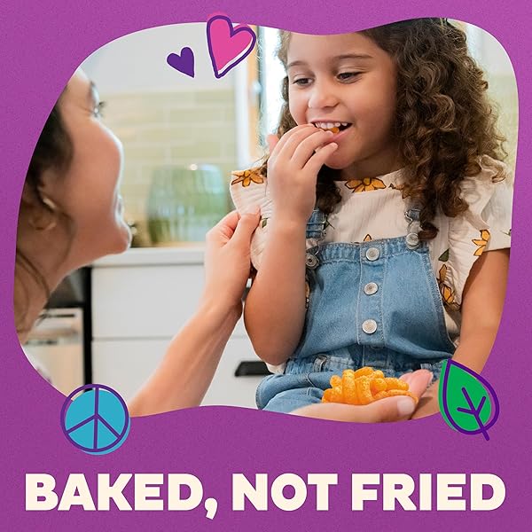 ANNIE’S ORGANIC CHEDDAR CHEESY SMILES, BAKED CORN PUFFS, GLUTEN FREE, 4 OZ