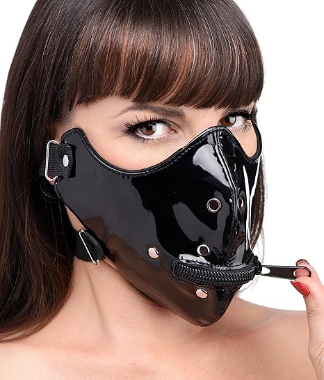 Master Series Black Lektor Zipper Mouth Muzzle