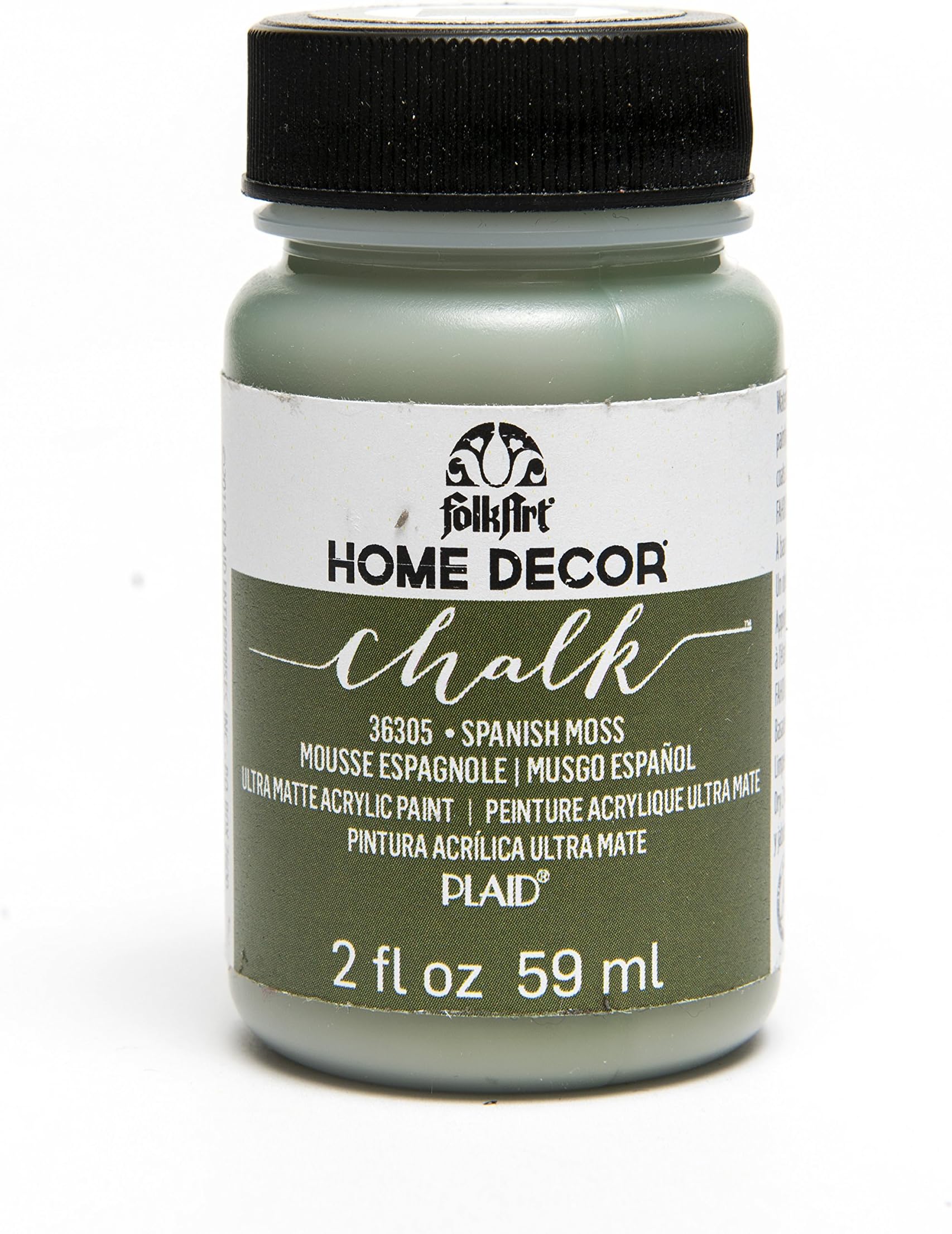 FolkArt Home Decor Chalk Furniture & Craft Paint in Assorted Colors (2 Ounce), 36305 Spanish Moss
