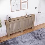 Vida Designs Chelsea Radiator Cover Unfinished Large Modern Vertical Slat MDF view 4