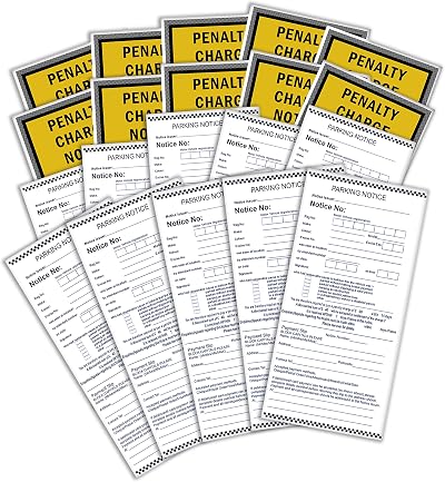 AndysCrafts Fake Parking Tickets in Real Holders 10 Pack Prank Kit