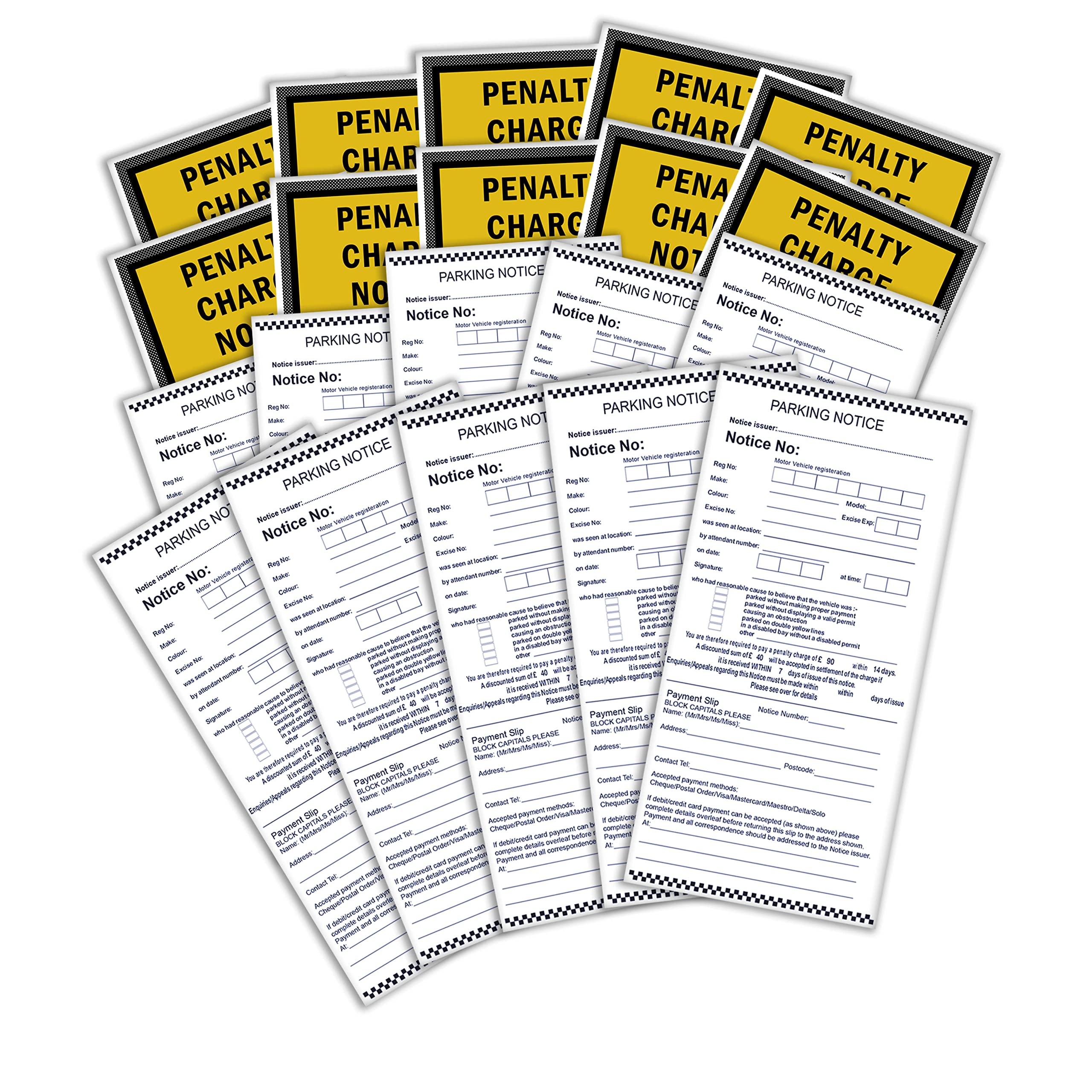 AndysCrafts Fool Your Friends with Fake Parking Tickets in Real Holders - Hilarious 10 Pack Prank for Warden Jokes