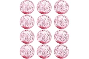 TURNMEON 12 Pack Inflatable Beach Balls Bulk 16" Pink Glitters Pool Toys Balls for Pool, Beach, Summer Pool Party - Swimming Pool Game Water Beach Toys Kid Party Favor Decorations Summer Blow Up Beach Ball