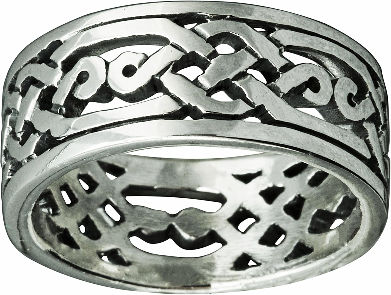 Celtic Knot Irish Ring 8.5 mm 925 Sterling Silver 7.5 g BELDIAMO