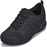CALTO Men's Invisible Height Increasing Elevator Shoes - Black/Charcoal Grey Ultra Lightweight Sporty Sneakers - 2.6 Inches Taller - Q213 - Size 9 D(M) US