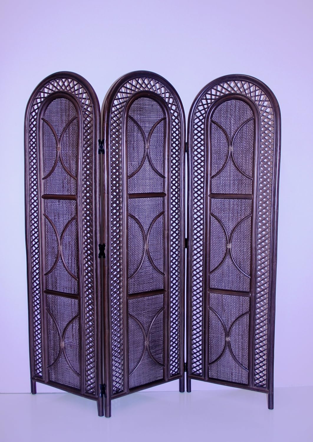 Rattan Wicker 3 Panel Room Folding Screen Divider (Dark Brown) Amazon.co.uk Kitchen & Home