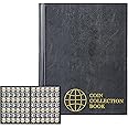 420 Pockets Coin Albums - 1.2x1.1 inch Grid Black Coin Book 10 Pages Coin Collection Holder Letter Size Coin Storage Book 3.0