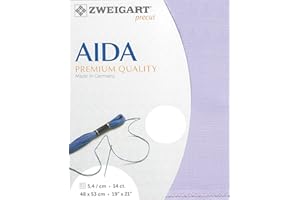 WIZARDI Zweigart Precut Stern-Aida 14 Count Lilac 3706/5120
