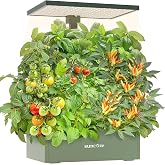 SUNCOZE Hydroponics Growing System 20 Pods, 25" Adjustable Height, 10L Tank | Indoor Garden with Full-Spectrum Dimmable LED Grow Light, Water &amp; Nutrient Reminder, Quiet Circulation Pump, Avocado Green