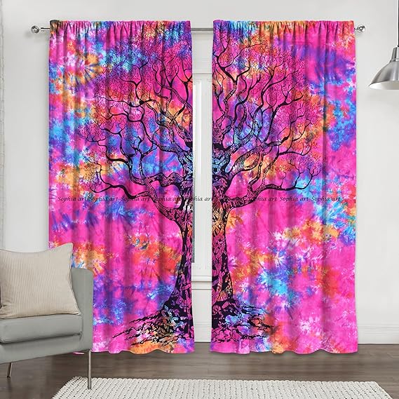 Amazon.de: Sophia Art Indische rosa Batik-Baum-Mandala-Druck Küchen