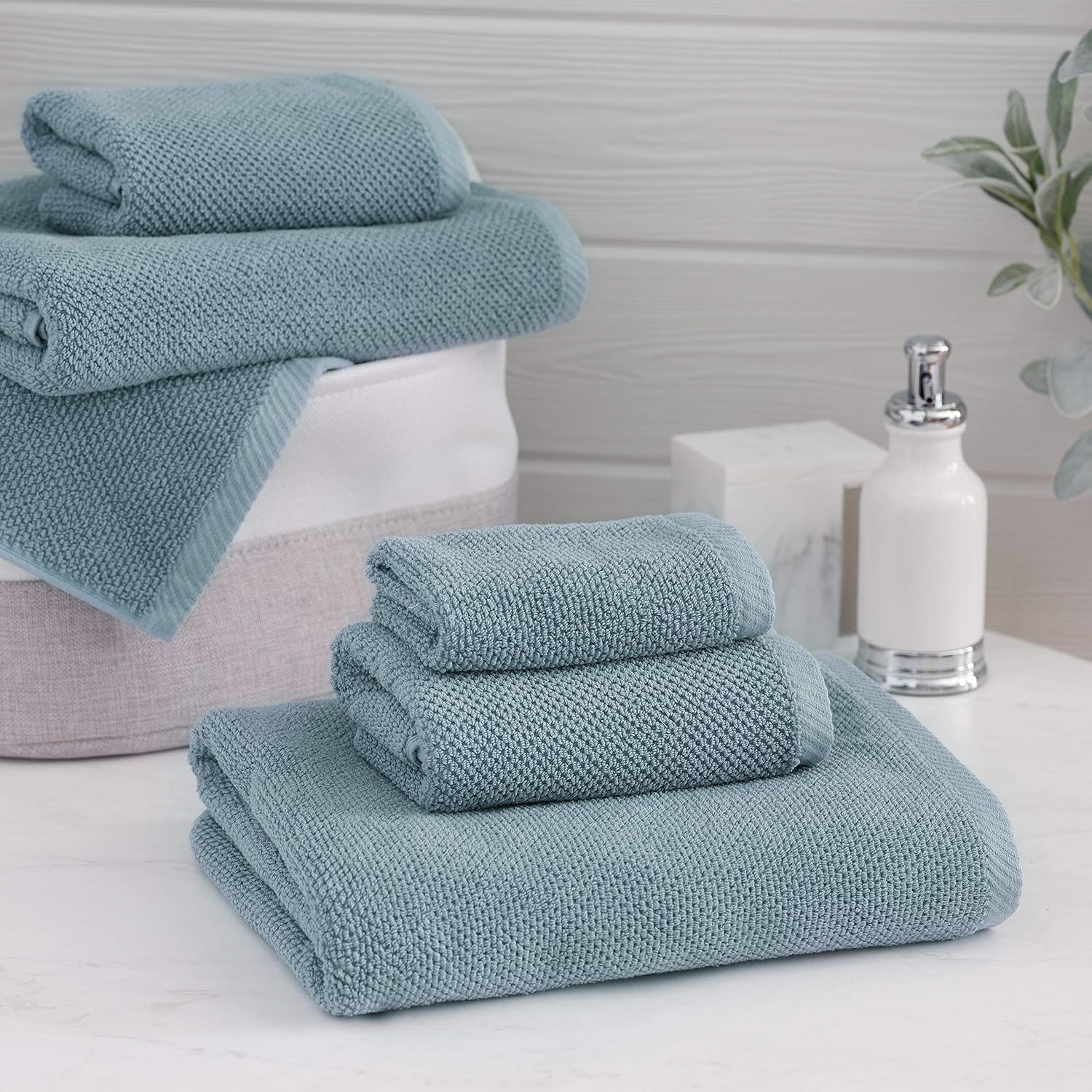 Welhome Franklin Premium 100% Cotton 6 Piece Towel Set | Cream | Popcorn Textured | Highly Absorbent | Durable | Low Lint | Hotel & Spa Bathroom Towels | 600 GSM | 2 Bath 2 Hand 2 Wash Towels Welhome Franklin Premium 100% Cotton 6 Piece Towel Set | Cream | Popcorn Textured | Highly Absorbent | Durable | Low Lint | Hotel & Spa Bathroom Towels | 600 GSM | 2 Bath 2 Hand 2 Wash Towels