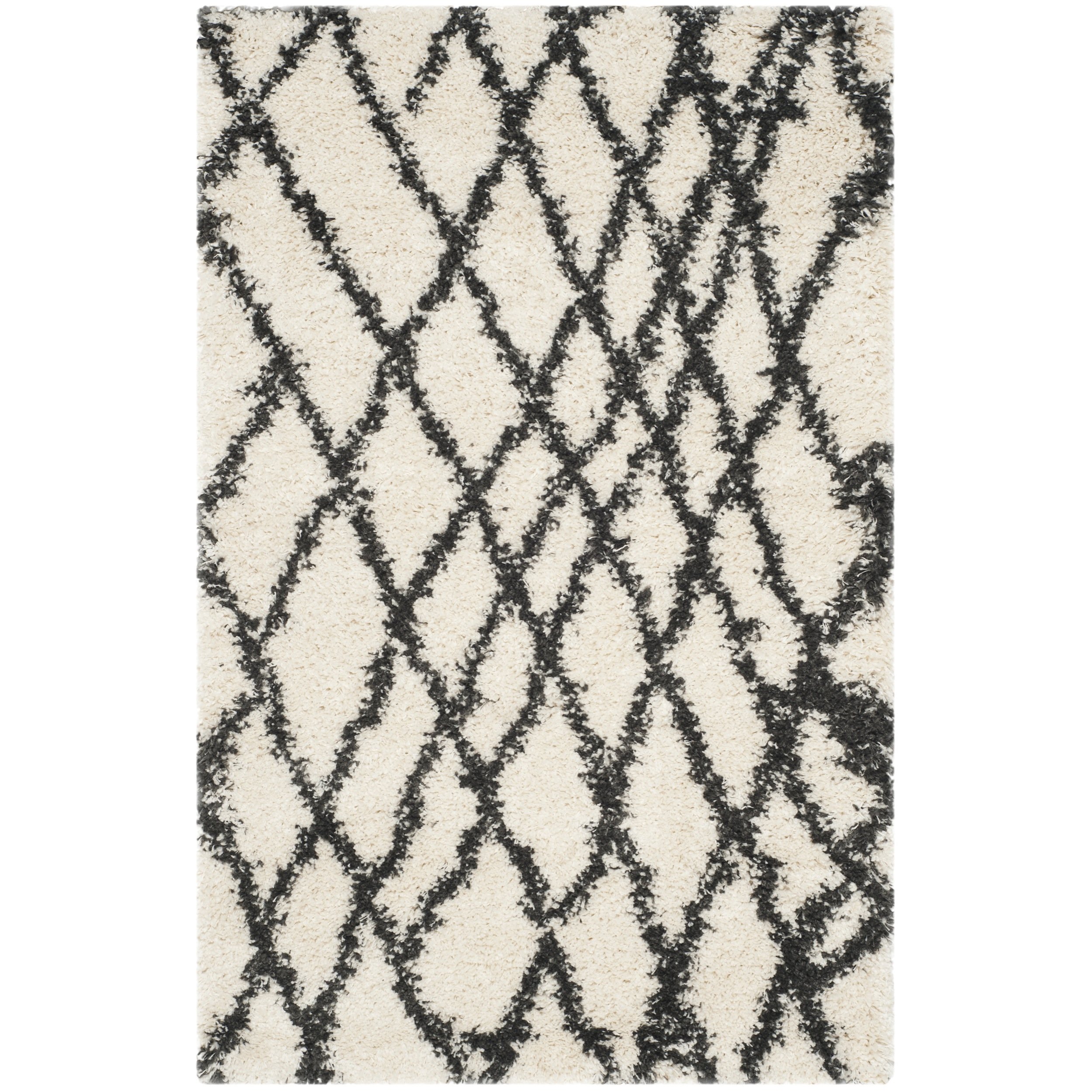 Photo 1 of ***Similar***
SAFAVIEH Belize Shag Collection Accent Rug - 3' x 5', Ivory & Charcoal, Boho Tribal Design, Non-Shedding & Easy Care, 2-inch Thick Ideal for High Traffic Areas in Foyer, Living Room, Bedroom (SGB484B)