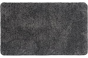 Eurow Trek N' Clean Microfiber Traction Floor Mat, Gray and Black, 36 by 23.5 Inches