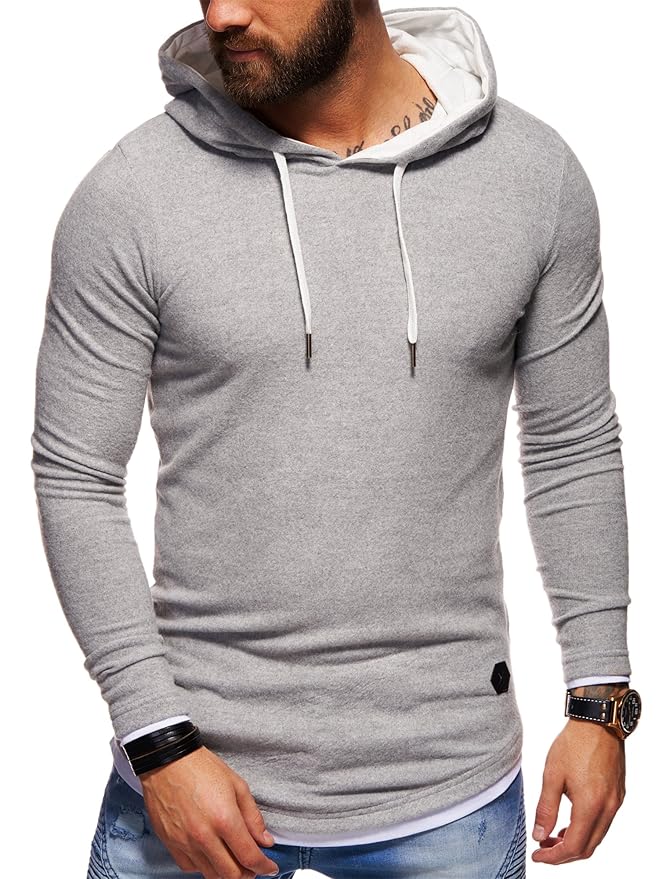 behype. Herren Oversize Kapuzen-Pullover Hoodie Sweatshirt 40-4762