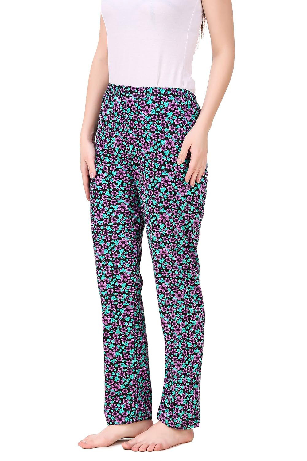 masha women's cotton printed multicolor pyjama