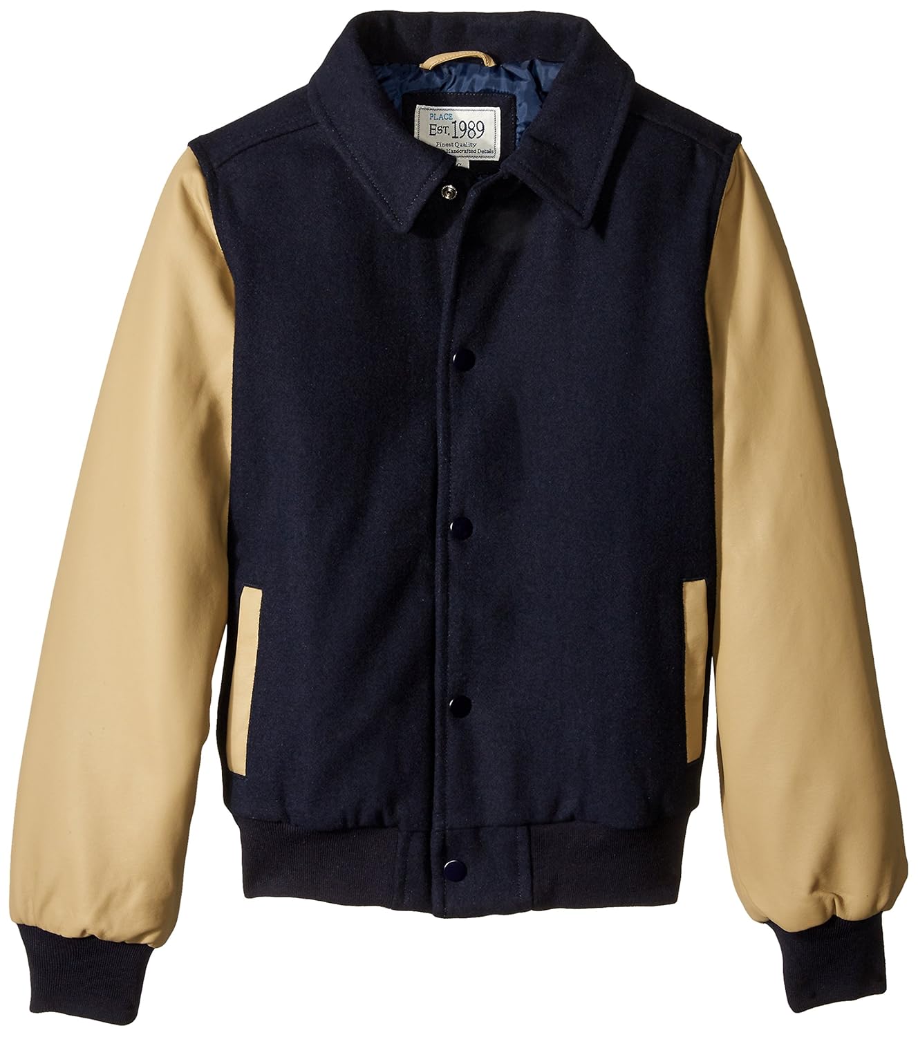 Buy The Children's Place Little Boys' Lettermen Jacket, Tidal, XSmall