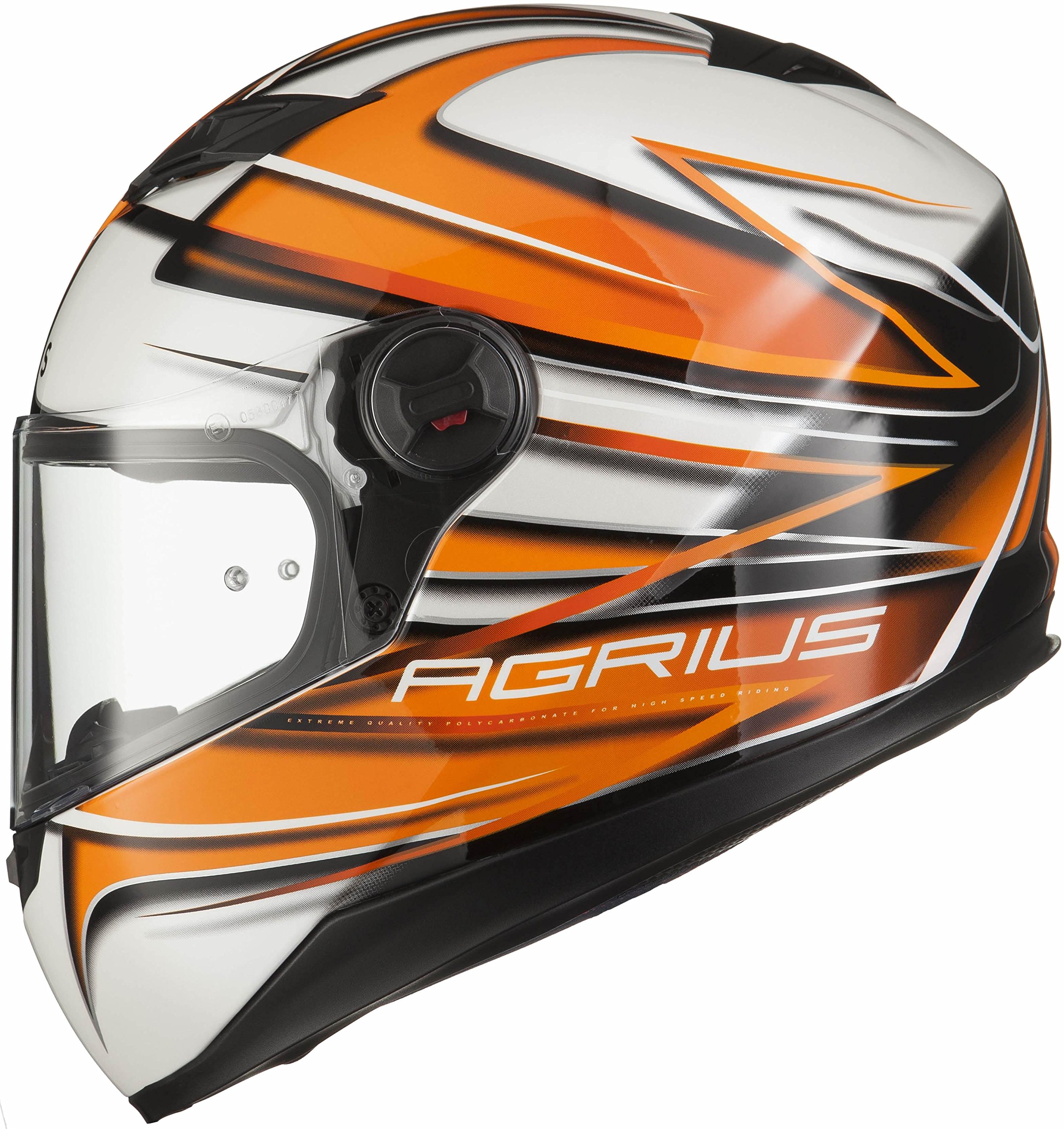 Agrius Rage SV Solid Motorcycle Helmet XL Gloss Black Automotive
