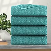 Ferdilan 4 Pack Large Bath Towels Set 35"x70" Oversized Bath Sheet Chair Towels, 600 GSM Ultra Soft & Absorbent Towels for Bathroom, Quick Dry Towel for Gym Hotel Camp Pool Green Blue