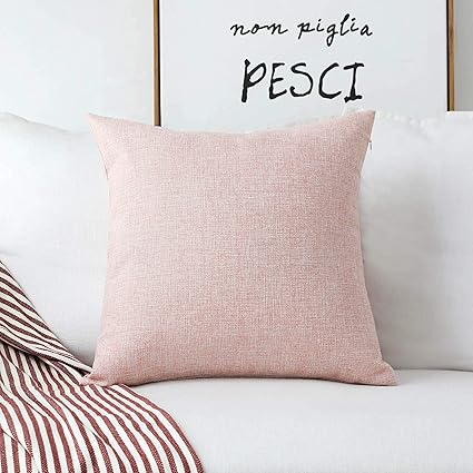 Home Brilliant Decorative Lined Linen Euro Pillow Cover Cushion