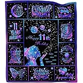 Dulkjio 11 Year Old Girl Birthday Gifts, Gifts for 11 Year Old Girls, 11th Birthday Gifts for Girls, 11th Birthday Decorations for Girl Throw Blanket 60"X50"