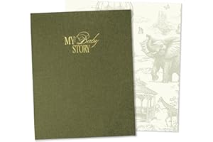 Mapes Premium Baby Memory Book for Baby Boy or Girl, Olive Green Linen Keepsake Album, Pregnancy to 5 Years Milestone Journal