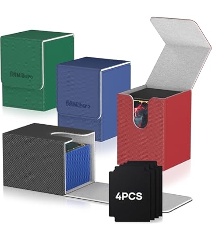 Amazon.com: 4 Pack MTG Commander Deck Box with 50 Card Sleeves