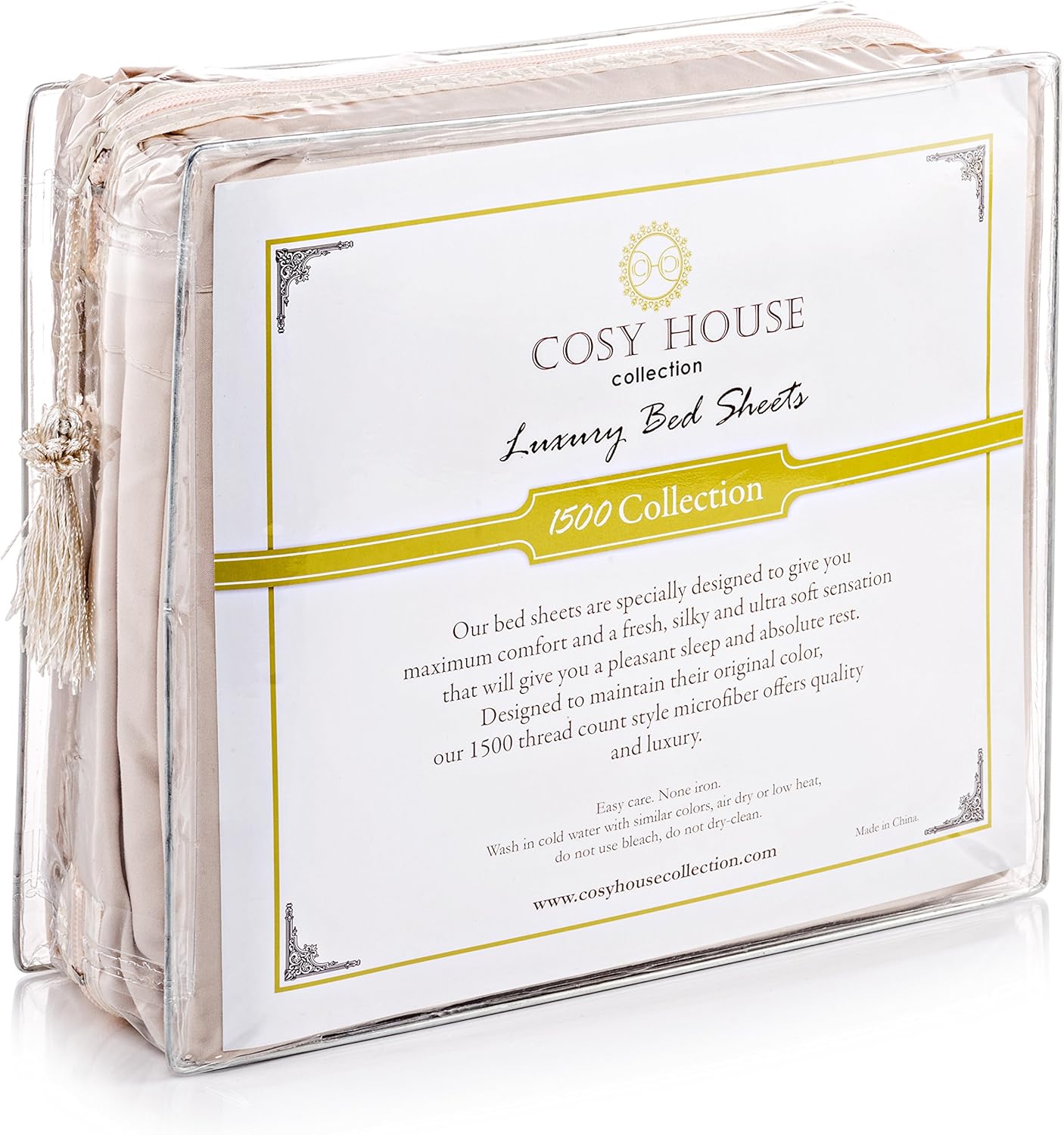 King Size Sheet Set - 4 Piece Set - Deep Pocket - Super Soft Luxury Hotel Bed Sheets - Hypoallergenic - Stain, Fade & Wrinkle Resistant - Kings Sheets - Cozy - Cream Bedsheets - 4 PC: Home & Kitchen