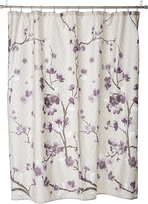 Madison Park Holly Modern Cotton Fabric Long Floral Shower