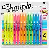 Sharpie 27145 Pocket Highlighters, Chisel Tip, Assorted Colors, 12-Count