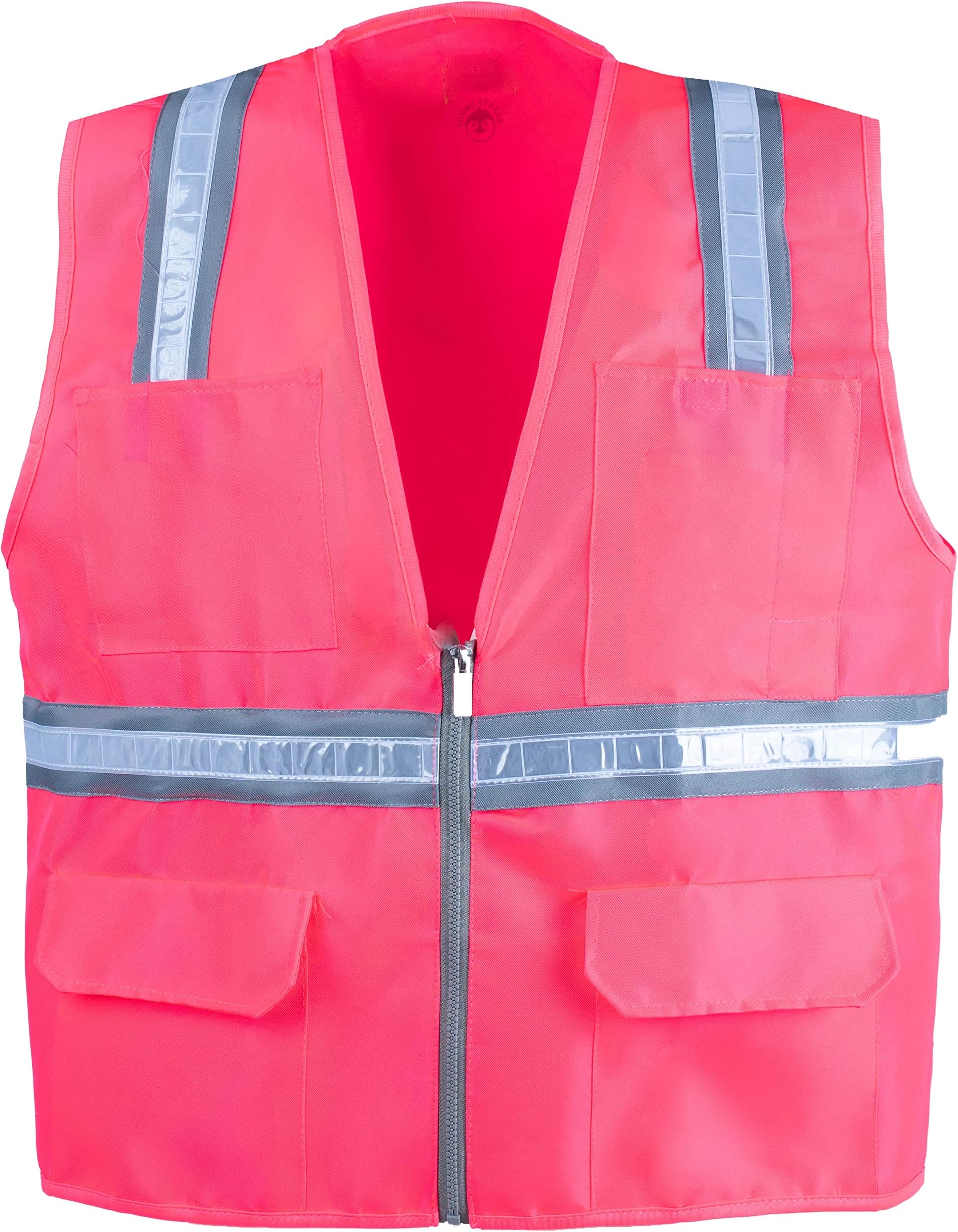 Safety Depot Safety Vest High Visibility Reflective Tape 8038-PK (Pink, XL)