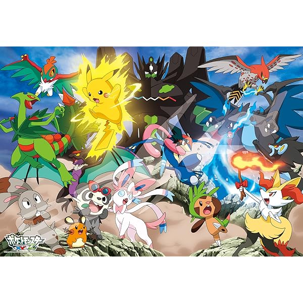 Amazon Com Ensky Pokemon Xy Z Intense Burning Pokemon Battle Puzzle 500 Pieces Toys Games