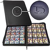 TopDeck 1000 Card Binder - TCG Portfolio - 16 Pocket Card Binder - Ringless Binder Compatible with Pokemon Cards, Yu-Gi-Oh, Magic the Gathering, and More - Side Load Sleeves - Cards Album (Black)