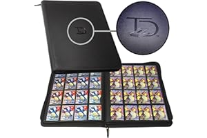 TopDeck 1000 Card Binder - TCG Portfolio - 16 Pocket Card Binder - Ringless Binder Compatible with Pokemon Cards, Yu-Gi-Oh, Magic the Gathering, and More - Side Load Sleeves - Cards Album (Black)
