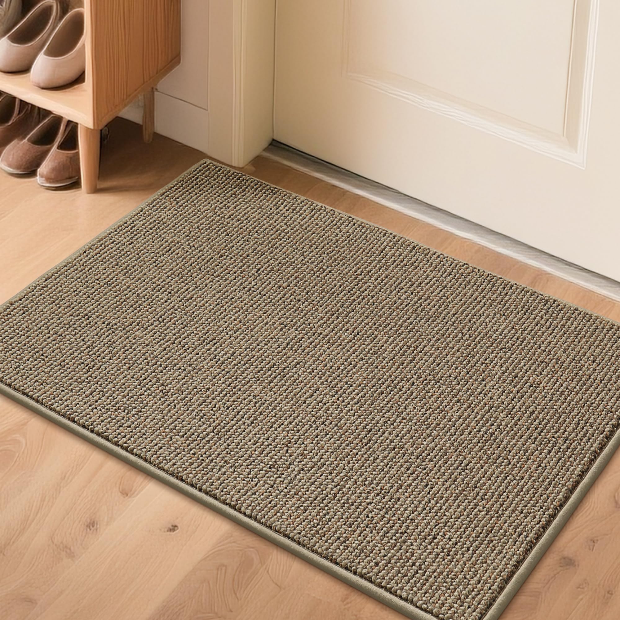 Photo 1 of BEQHAUSE Indoor Door Mat 2' x 3', Entryway Rug Non-Slip Washable, Hallway Rugs Absorbent & Stain Resistant Hall Carpet Runner, Front Door Floor Mats Laundry Room Rugs for Entry, Taupe