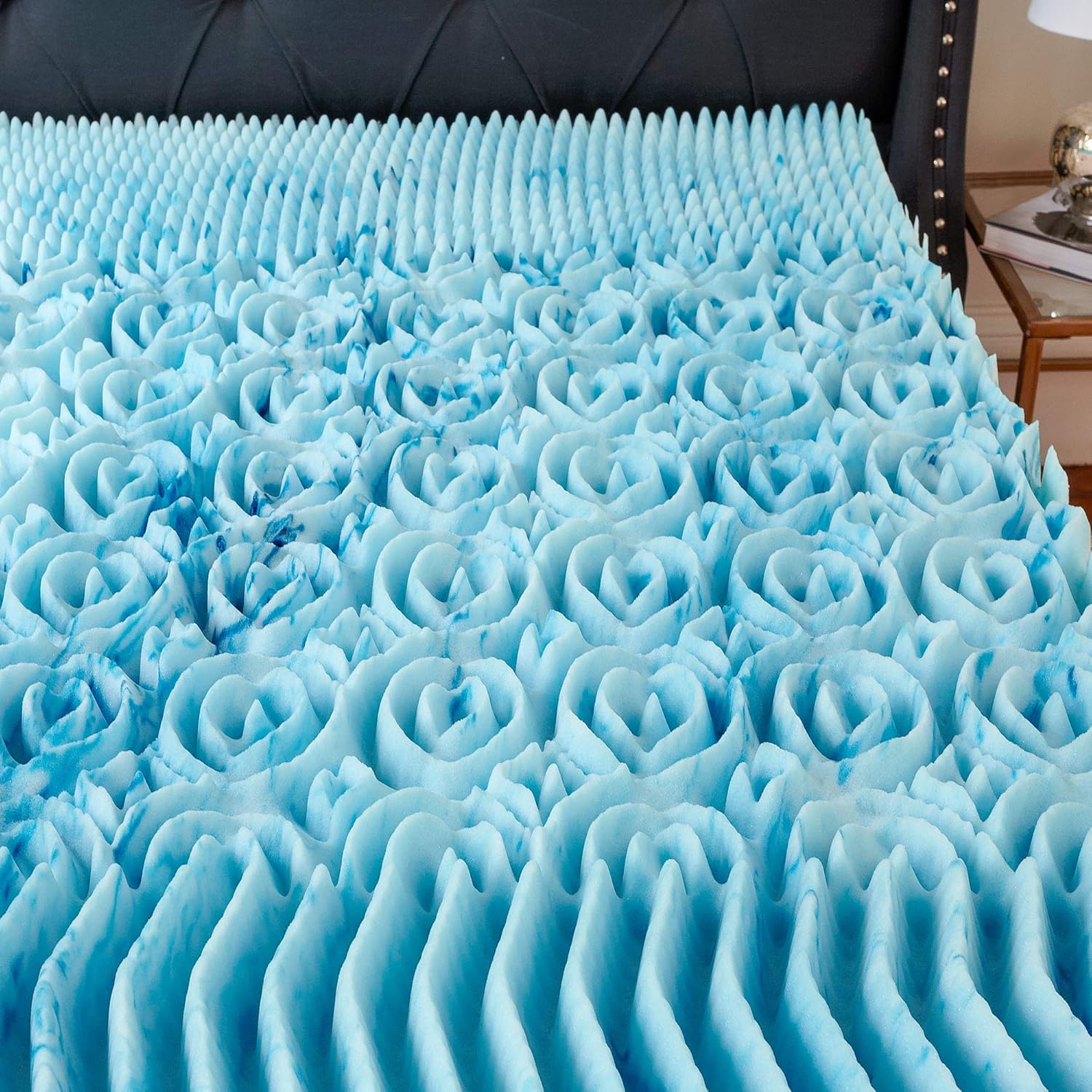 Classic Brands 3-Inch Cool Cloud Gel Memory Foam Mattress Topper With Free Cover, Queen: Home & Kitchen