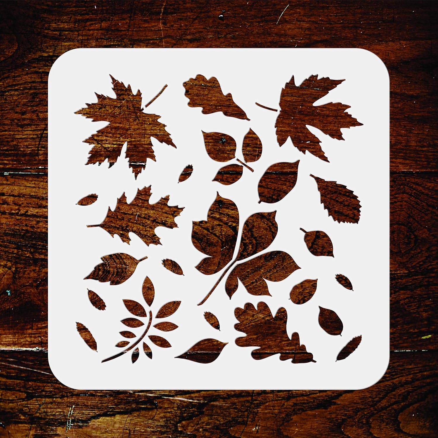 Maple Leaves Stencils Autumn Leaves Stencil Plastic Leaf Pattern Stencil  Reusable Fall Leaf Stencils for Painting 