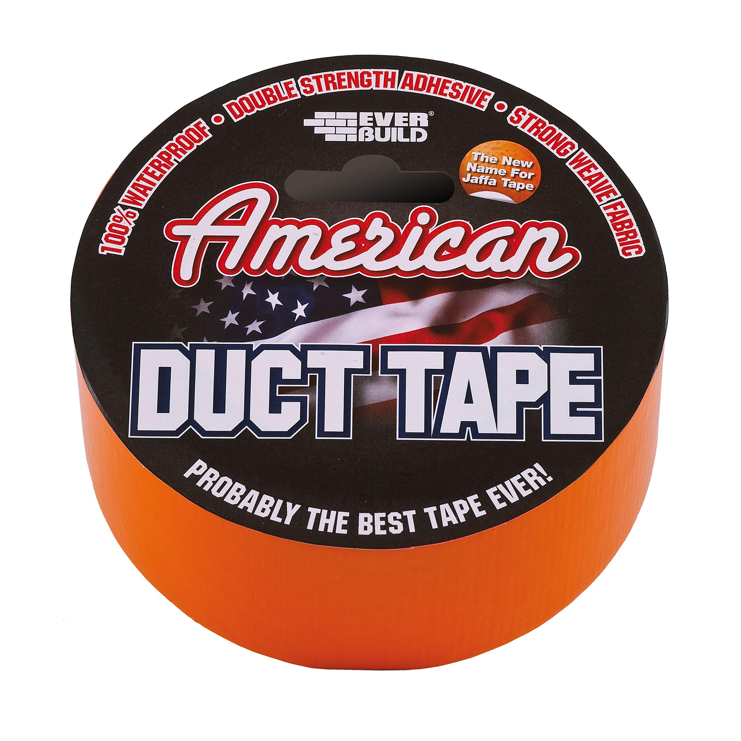 Everbuild American Duct Tape – Multipurpose – Waterproof – Orange – 50mm x 25m Roll