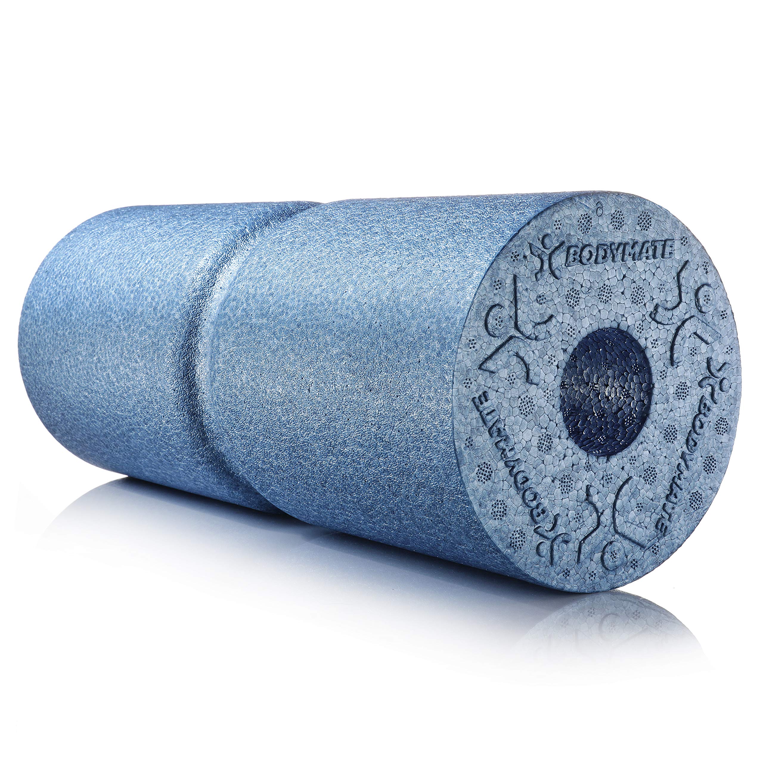 BODYMATE CARE Medium Hard Foam Roller 35 x 14 cm for Spine Relief + free E-Book