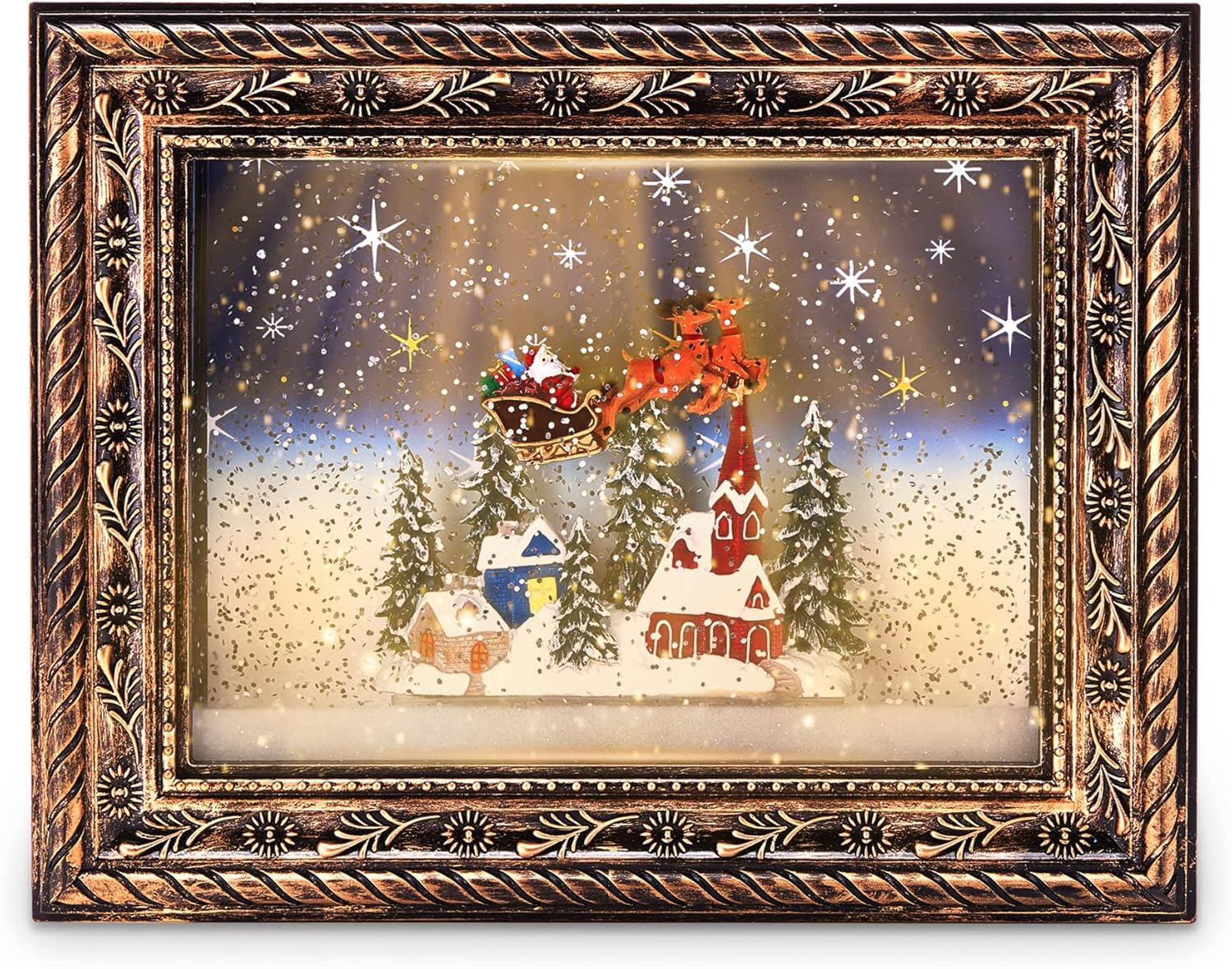 Snow Globes - KPCB Photo Snow Globe Picture Frame, Christmas Picture Frame with Snowflake