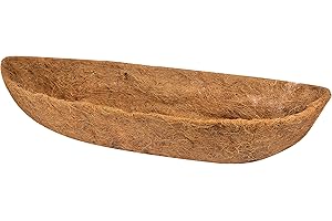 Tingmei 48 Inch Half Moon Shape Trough Planter Liner for Window Box(1 Pieces of Pack)