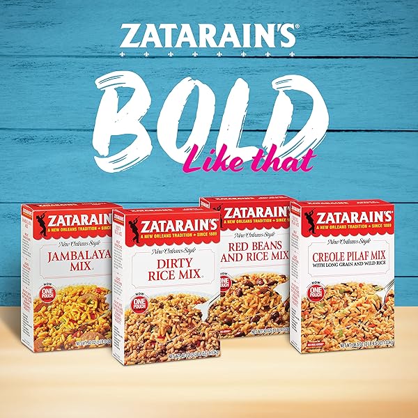 ZATARAIN’S JAMBALAYA MIX, 40 OZ – ONE 40 OUNCE BOX OF JAMBALAYA RICE MIX, PERFECT AS A STAND-ALONE SIDE OR SIGNATURE CAJUN DISH WITH SAUSAGE, CHICKEN OR SEAFOOD