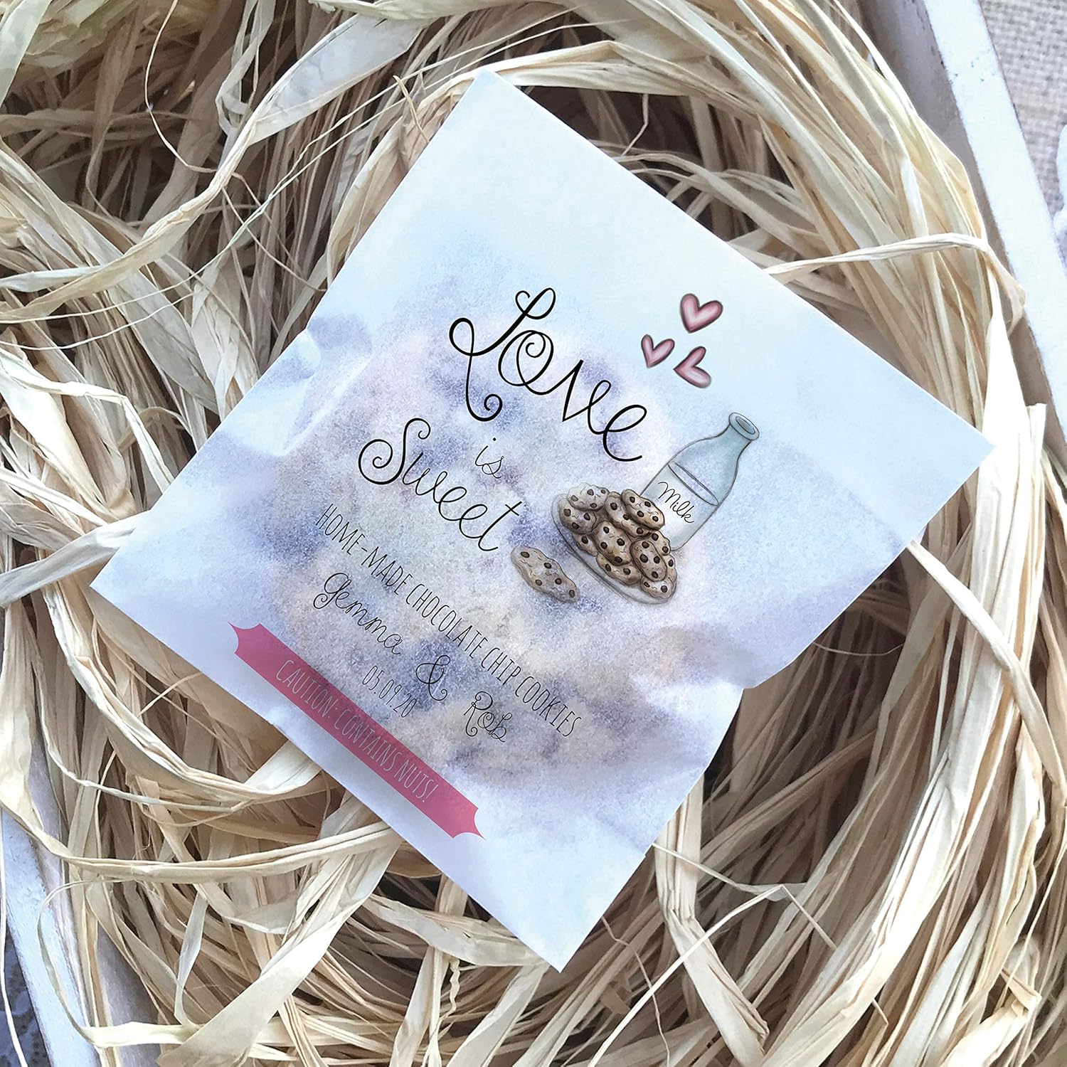 Ecofriendly glassine wedding favour cookie bags different sizes
