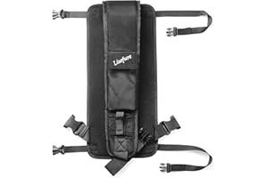 LISEFURE Skateboard packbag Backpack Carry Shoulder with Adjustable Straps (Black)