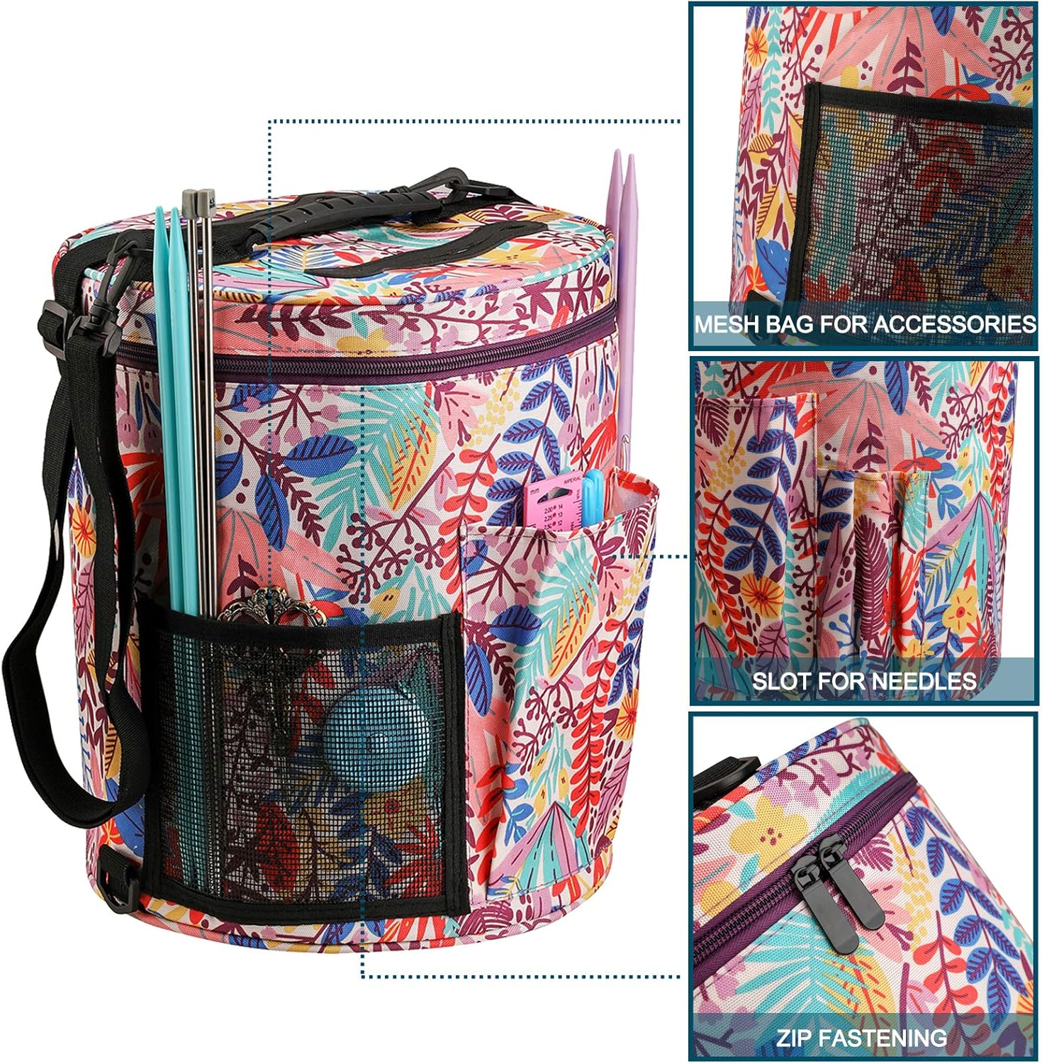 Coopay Knitting Bag, Knitting Crochet Projects Bag - Image 3