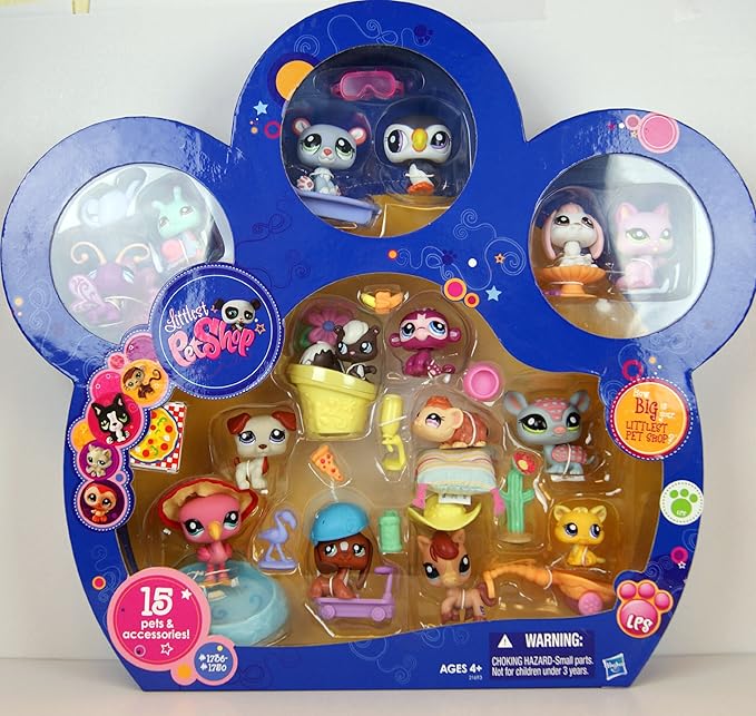 Littlest Pet Shop Paw Print Collectors Set 15 Pets with Accessories