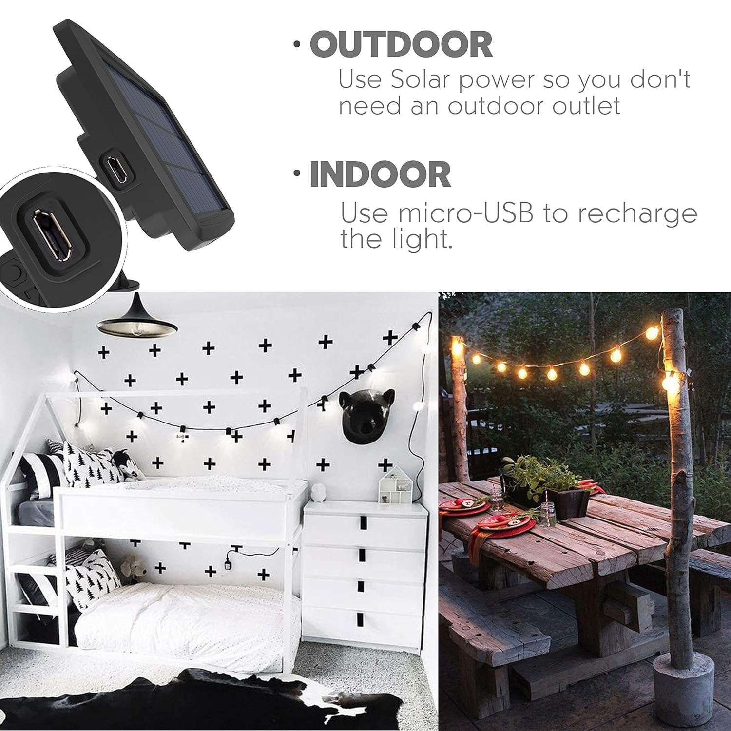 Sunlitec Solar String Lights Waterproof Led Indoor Outdoor Hanging Umbrella Lights With 25 Bulbs 27 Ft Patio Lights For Deckyard Tents Market Cafe Gazebo Porch Party Decor Patio Lawn Garden Outdoor Decor