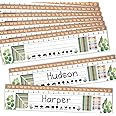 Desk Name Tags for Classroom -25 Student Name Plates for Classroom Kindergarten, Preschool, 1st, 2nd & 3rd Grade, 13x3 Teacher Nameplates for Student Desks, Farmhouse Nametags