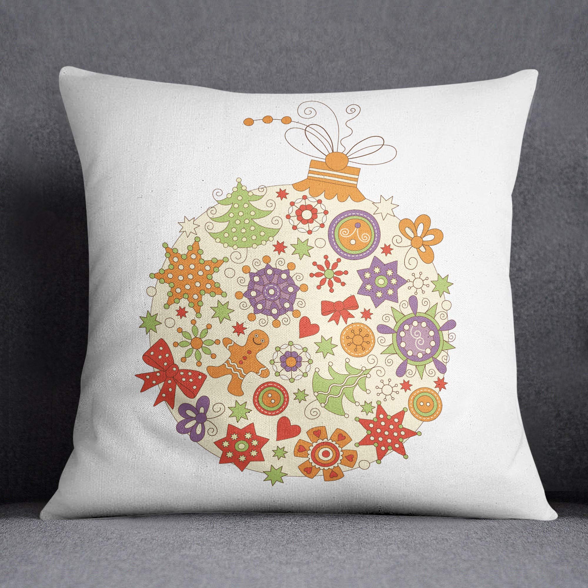 Bonamaison Decorative Cushion Cover, Throw Pillow Case, Polyester, Multicolor, 45x45 cm